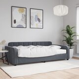 vidaXL Dnevna postelja z vzmetnico temno siva 100x200 cm žamet Cene
