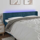  LED uzglavlje tamnoplavo 163x16x78/88 cm baršunasto | shoptok.hr
