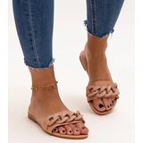 Gemre Brown flip-flops with matte chain Aliyan | ePonuda.com