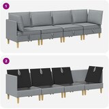  Modularni set sofe sa skladištem 4 pcs Svjetlosiva Tkanina | shoptok.hr