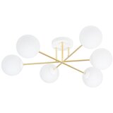  Luster na štapu MAGNUM 6xE14/10W/230V bela/zlatna | Eponuda.com