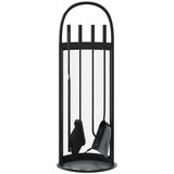  Komplet orodja za kamin 5 kosov 23x15x66 cm jeklo | Shoptok.si