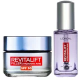 L'Oréal Paris Revitalift Filler HA Set dnevna krema za lice 50 ml + serum za područje oko očiju 20 ml za ženske
