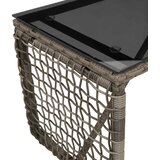 Vanjski stol Siva i crna 80 x 40 x 40 cm PE Rattan i Staklo | shoptok.hr