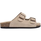 GOODIN Women's leather flip-flops beige | shoptok.hr