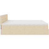 vidaXL Otomanski posteljni okvir z vzmetnico krem 180x200 cm blago | Shoptok.si