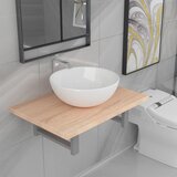 Furnova Dvodelni komplet kopalniškega pohištva iz keramike barva hrasta, (21945511) | Shoptok.si