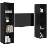 Set TV komoda 2 pcs Crna 37 x 37 x 142,5 cm Konstruirano drvo | shoptok.hr