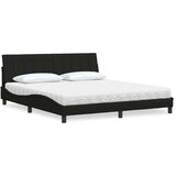 vidaXL Krevet s madracem crni 180x200 cm od tkanine | shoptok.hr