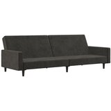 Maison Chic kavč - Sofa - Kanape dvosed z ležiščem temno siv žamet, (21726459) Cene