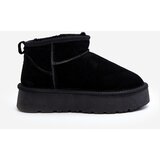 Boto Fashionable Suede Low Snow Boots Black Nucca | Shoptok.si