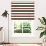Zebra zavjesa Smeđa 150x230 cm Širina tkanine 145,9 cm Poliester | Shoptok.si