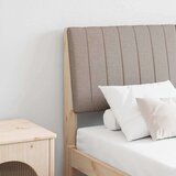 vidaXL Tapecirani uzglavlje Sivo-smeđa 135 cm Čvrsto borovo drvo | shoptok.hr