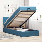 vidaXL Okvir kreveta s madraca tamnoplavi 90x200cm baršunasti | shoptok.hr