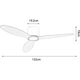  ZEVENTI - LED plafonski ventilator VENTORA LED/24W/230V Wi-Fi Tuya bela/hrast + daljinski upravljač | Eponuda.com