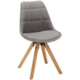 Hom`in stol, les, tekstil barve hrasta, svetlo siva | Shoptok.si