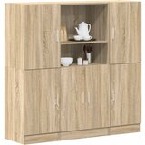 vidaXL Komplet kuhinjskih omaric 3-delni sonoma hrast inženirski les | Shoptok.si