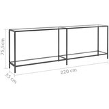  Konzolni stol prozirni 220 x 35 x 75,5 cm od kaljenog stakla | shoptok.hr