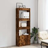 vidaXL Visoka komoda Smoked Oak 63x33x180 cm od konstruiranog drva | shoptok.hr