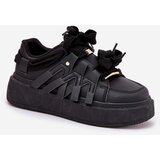 Boto Eco Leather Sneakers On Platform Black Penolle | shoptok.hr
