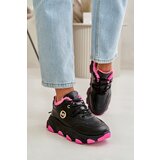Boto Warm Women's Sports Shoes Lace-up Platform Black Bialoa | Shoptok.si