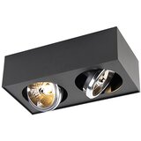 QAZQA Dizajn spot črni kvadrat 2-light - Kaya Cene