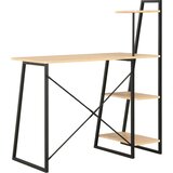  Radni stol s policama crni i boja hrasta 102 x 50 x 117 cm | Eponuda.com