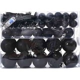 vidaXL set božićnih ukrasnih kuglica 61 pcs crna plastika | shoptok.hr
