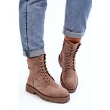 Boto WD1 Women's Zip-Up Booties Dark Beige Ninsuni | shoptok.hr