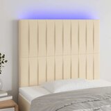  Posteljno vzglavje krem 90x5x118/128 cm blago Cene