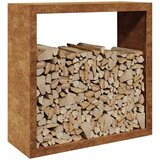 vidaXL Stalak za drva za ogrjev 100x40x100 cm od čelika COR-TEN | shoptok.hr