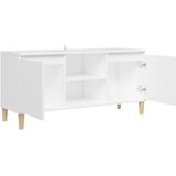 TV ormarić s nogama od masivnog drva bijeli 103,5 x 35 x 50 cm | Eponuda.com