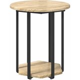  Set pomoćnih stolića s policom 2 pcs Smeđa | shoptok.hr