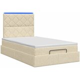  Krevet od pjene s madracem i LED-om Krem 120 x 200 cm Tkanina | shoptok.hr