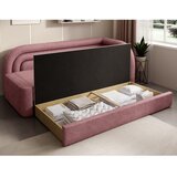 ELTAP Ružičasta sklopiva/s prostorom za odlaganje sofa od šenila s desnim kutom 223 cm Fabillo – | shoptok.hr