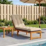  Jastučić za ležaljku VIANEN 100% poliester Krem 200 x 60 x 8 cm | shoptok.hr