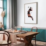  Slika - Volleyball Player on a White Background - Illustration 80x120 U prirodnom drvenom okviru | shoptok.hr