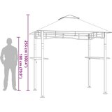 Nadstrešnica za roštilj 240 x 150 x 255 cm antracit čelična | shoptok.hr