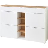 XORA omara za čevlje bela, hrast artisan | Shoptok.si