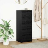 vidaXL Komoda s ladicama crni hrast 37,5x35x99 cm konstruirano drvo Cijene