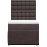  Krevet s oprugama i madracem tamnosmeđi 90 x 200 cm od tkanine | shoptok.hr