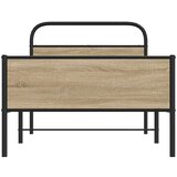 vidaXL Posteljni okvir brez vzmetnice 100x200 cm sonoma hrast inž. les | Shoptok.si