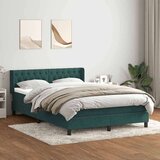  Box spring postelja z vzmetnico temno zelena 160x210 cm žamet, (22011170) | Shoptok.si