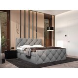 CARRYHOME POSTELJA Z VZMETNICO 140 cm x 200 cm , tekstil temno siva | Shoptok.si