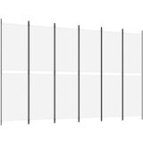 vidaXL Sobna pregrada s 6 panela bijela 300x200 cm od tkanine | shoptok.hr