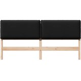  Tapecirani uzglavlje Prirodna i crna 200 cm Čvrsto borovo drvo | shoptok.hr