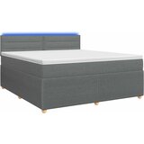  Boxspring krevet s madracem Tamnosiva 160 x 200 cm Tkanina | shoptok.hr