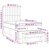 vidaXL box spring krevet s madracem tamnozeleni 80 x 200 cm baršunasti | shoptok.hr