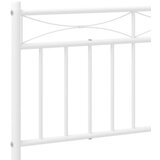 Metalni Kovinski posteljni okvir z vzglavjem bel 107x203 cm | Shoptok.si