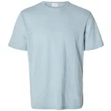 Selected Majice & Polo majice T-Shirt Bet Linen - Cashmere Blue Modra